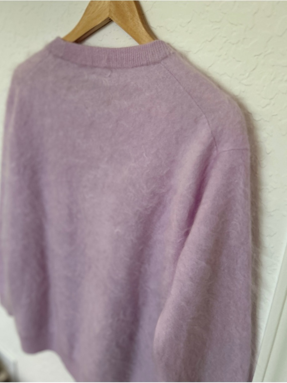 J. Crew 100% Brushed Cashmere Relaxed Crewneck Sweater in Lilac, XXS - Picture 5 of 12